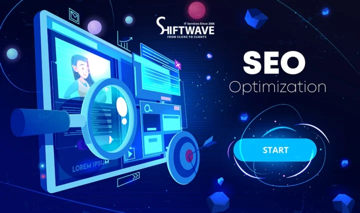 SEO Optimization Dashboard with Search and Targeting Concept
