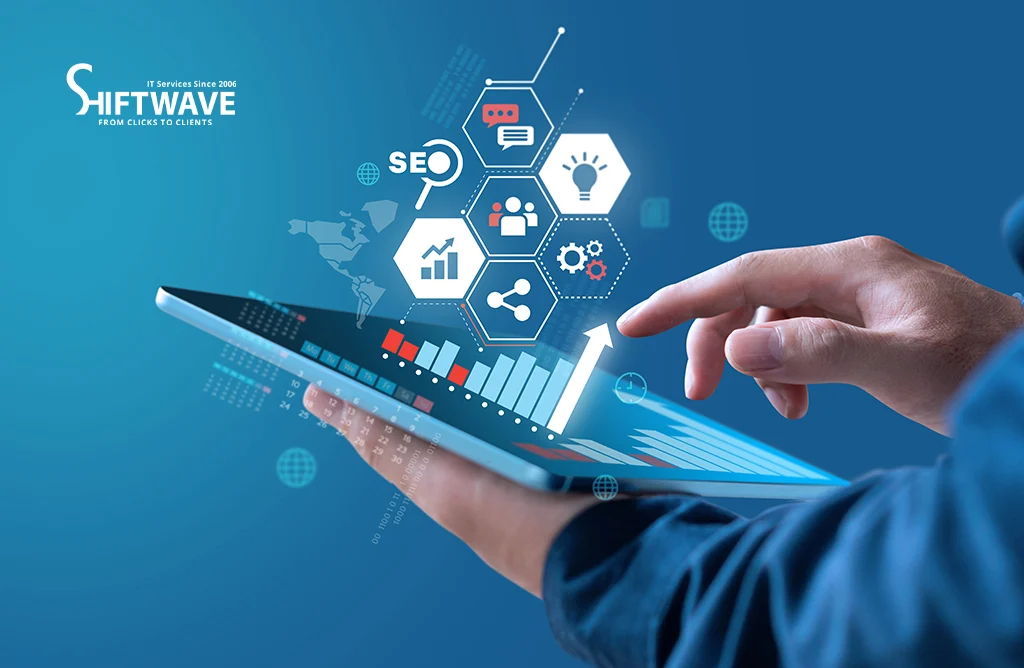 SEO And Data Analytics Concept Showing Business Growth and Performance