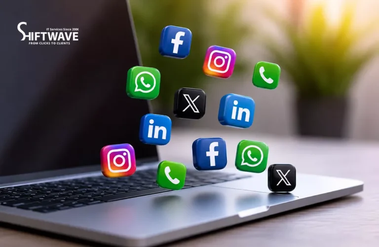 Social Media Marketing Icons Representing Online Brand Promotion.
