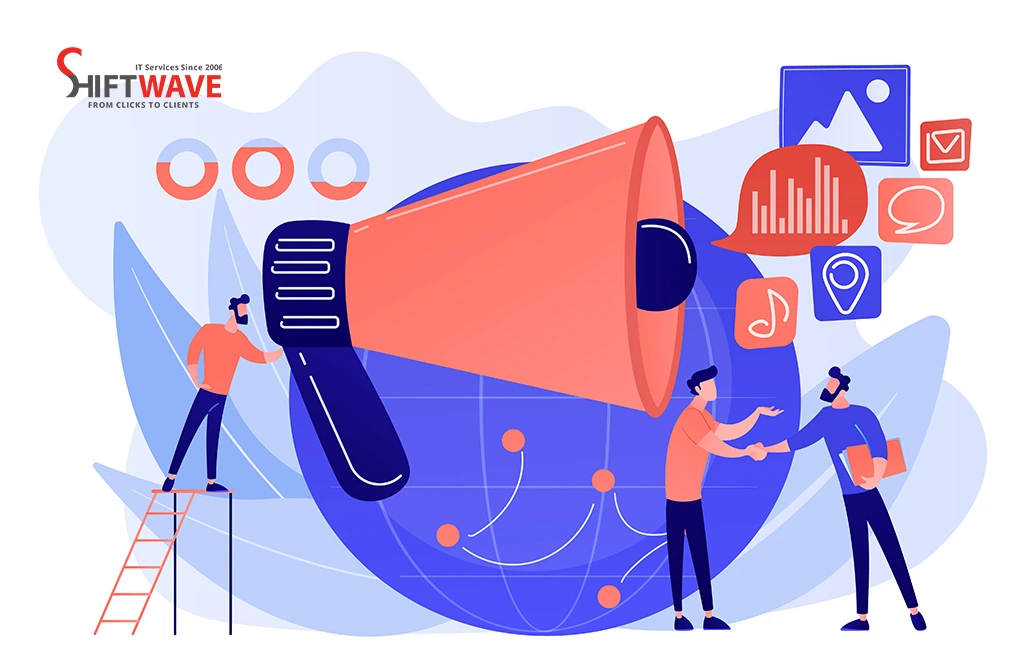 Online Advertising and Digital Marketing Strategy Illustration