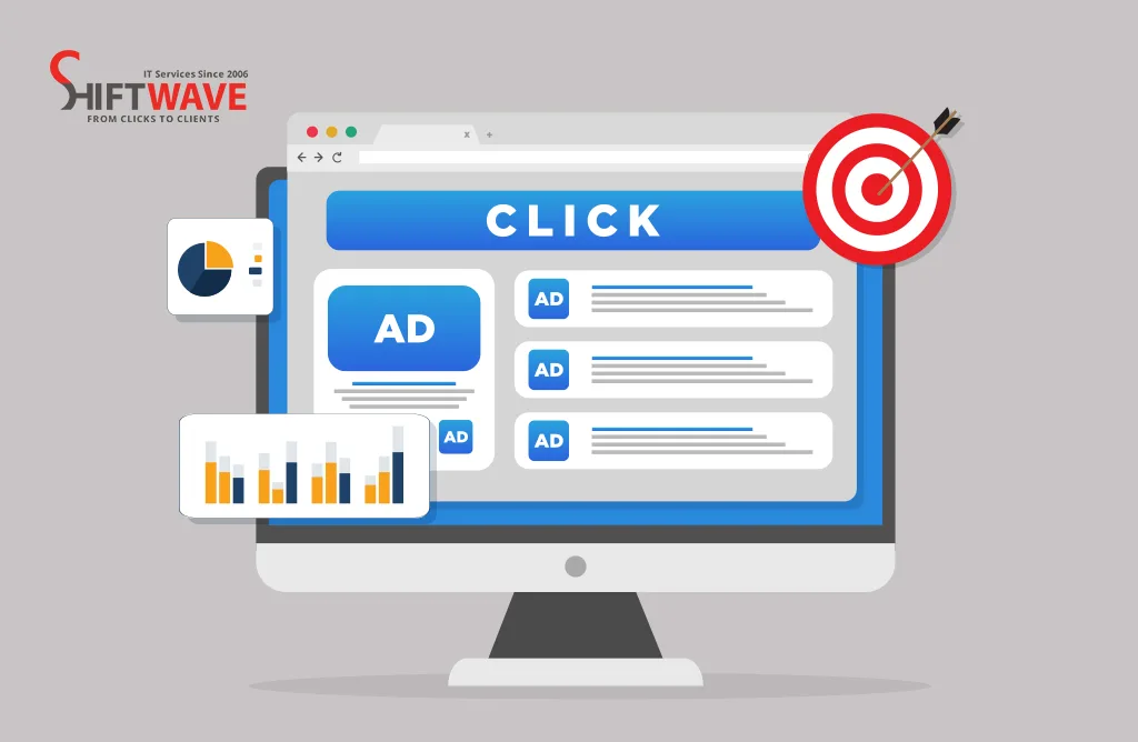 Digital marketing dashboard with PPC ads and analytics