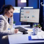 Marketing Professional Reviewing PPC Campaign Performance And Advertising Results